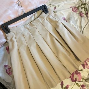 Aritzia Sunday Best Olive Micro Pleated Skirt